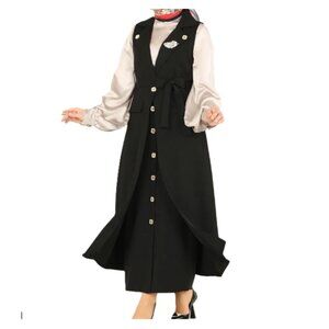 Vest, Skirt COMBINED Black  Sz 14 US